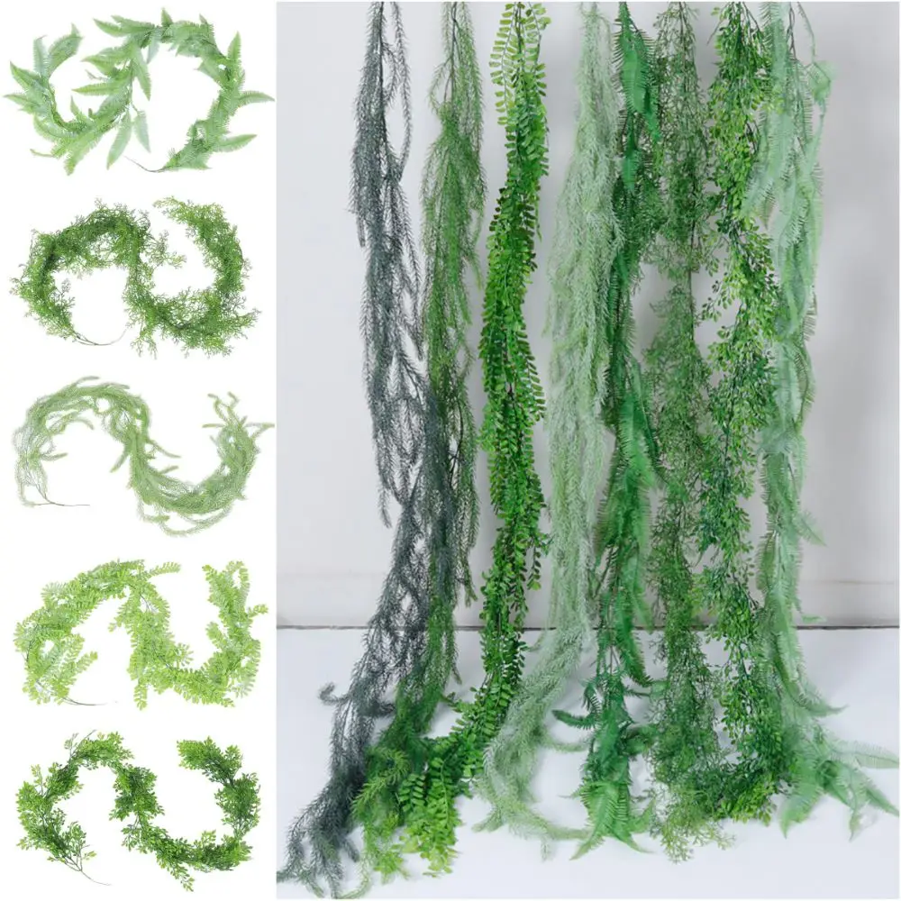 Extra Long Artificial Plant Vine Green Various Types Simulation Fern Leaves Garland DIY Accessories Wall Hanging Ornament