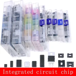 IC Integrated Circuit Chip Assortment Kit IC Sockets set 4000 4500 74HC 74LS Common CMOS Logic IC Series