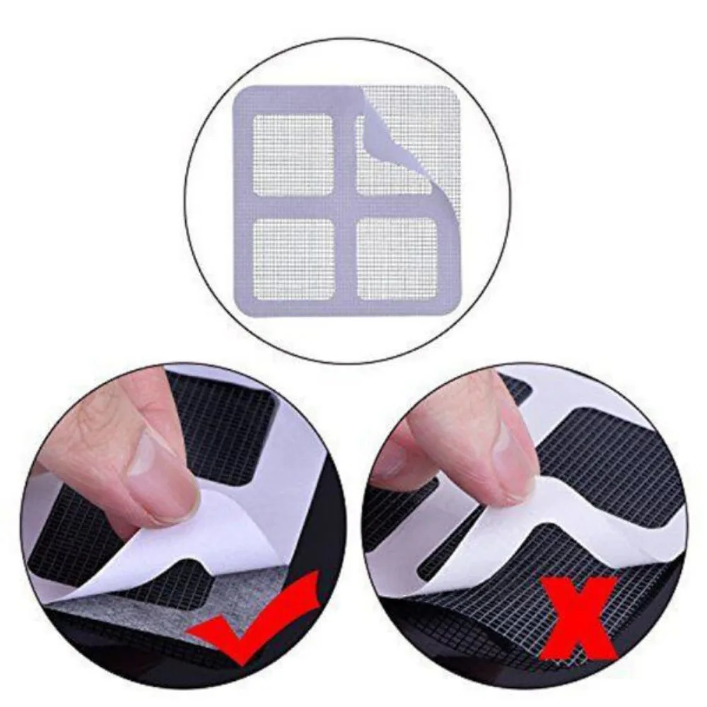 5Pcs Window Screen Repair Tape Fix Net Window Home Adhesive Anti Mosquito Fly Bug Mosquito Mesh Broken Holes Patch Repair