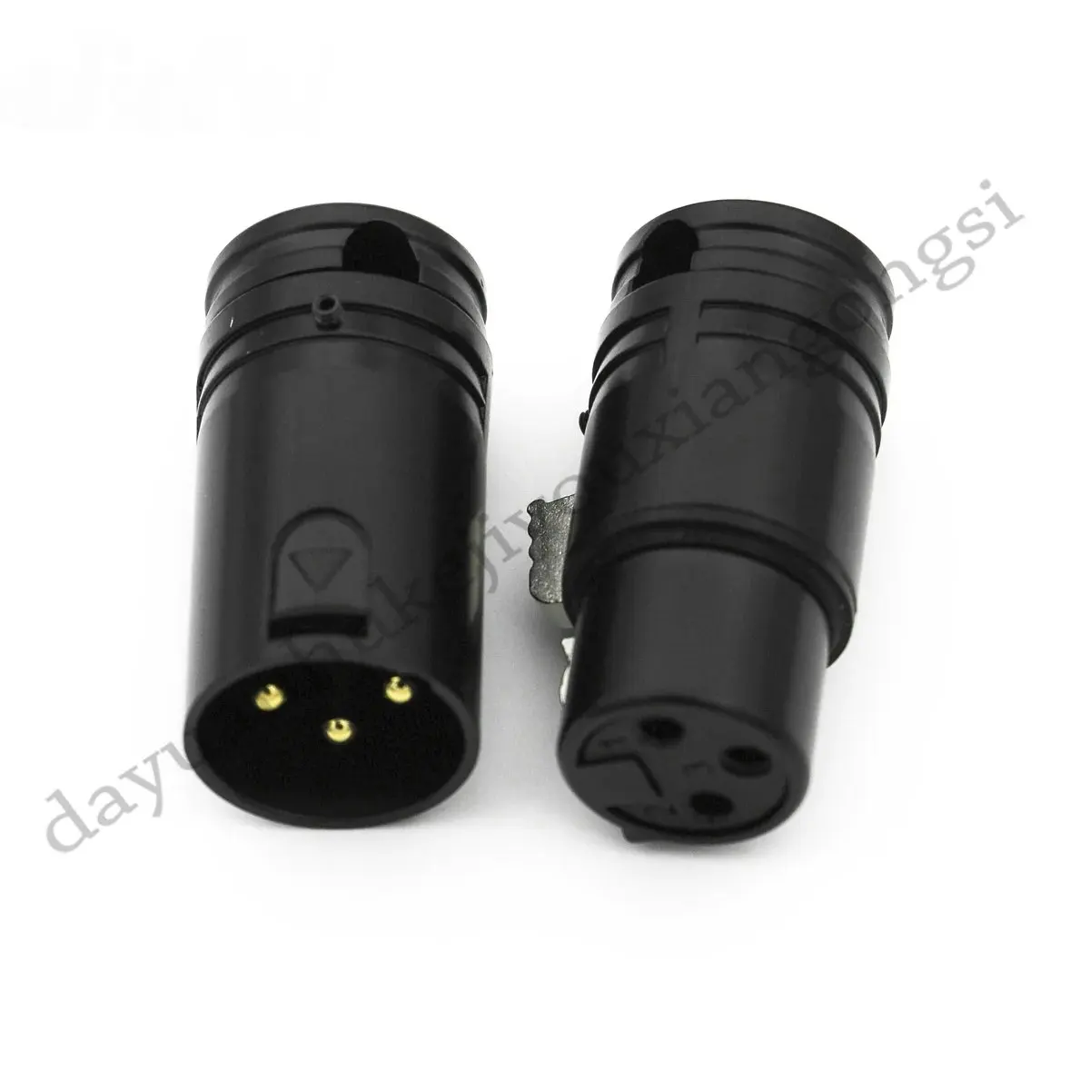 

Gold Plated shell Gold pin Professional 3 Pin Right Angle XLR Male and Female Plug