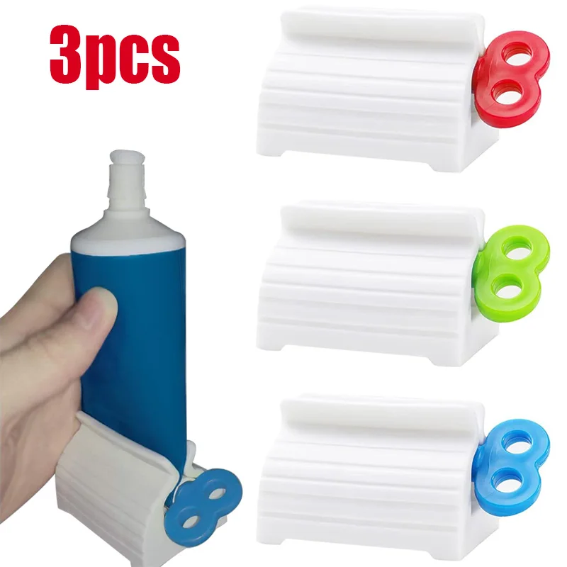 3/1Pcs Toothpaste Squeezer Cosmetics Press Rolling Squeezing Dispenser Facial Cleanser Dispenser Holder Bathroom Accessories