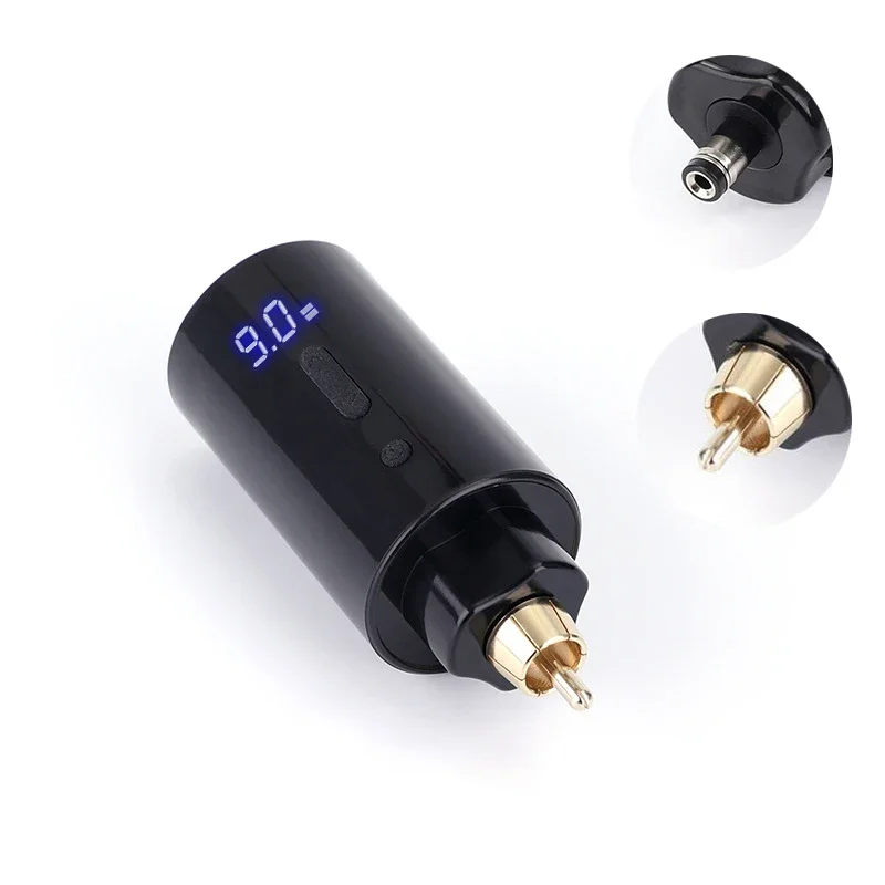 Mini Wireless Tattoo Power Supply RCA Connector 1400mAh Tattoo Battery for Tattoo Pen Machines Wireless Power Supply