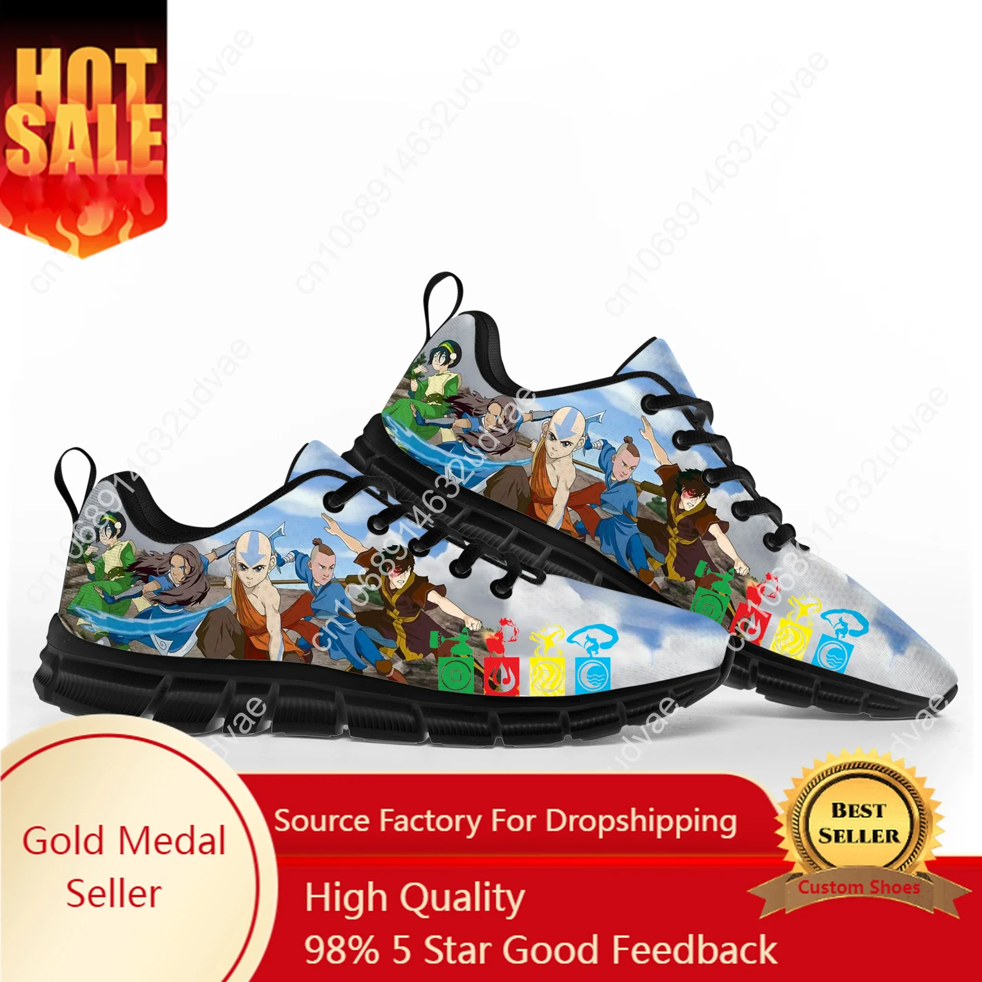 

Avatar The Last Airbender Sports Shoes Mens Womens Teenager Sneakers Custom High Quality Couple Black Casual Shoe