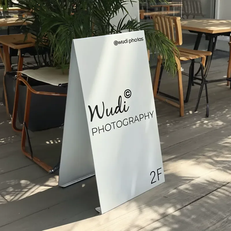 JMZ Custom Floor Standing Sign Board Retail Store Entrance Display Billboard for Coffee Shop Milk Tea Bar Clothing Boutique A
