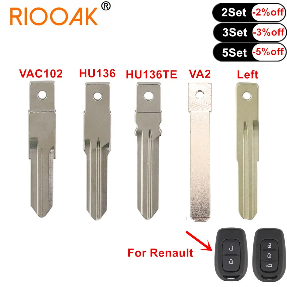 

10pcs Remote Car Key Blade VAC102 VA2 HU136 HU136TE For Renault Megan Modus Clio Kangoo Trafic Logan Sandero Duster Alarm