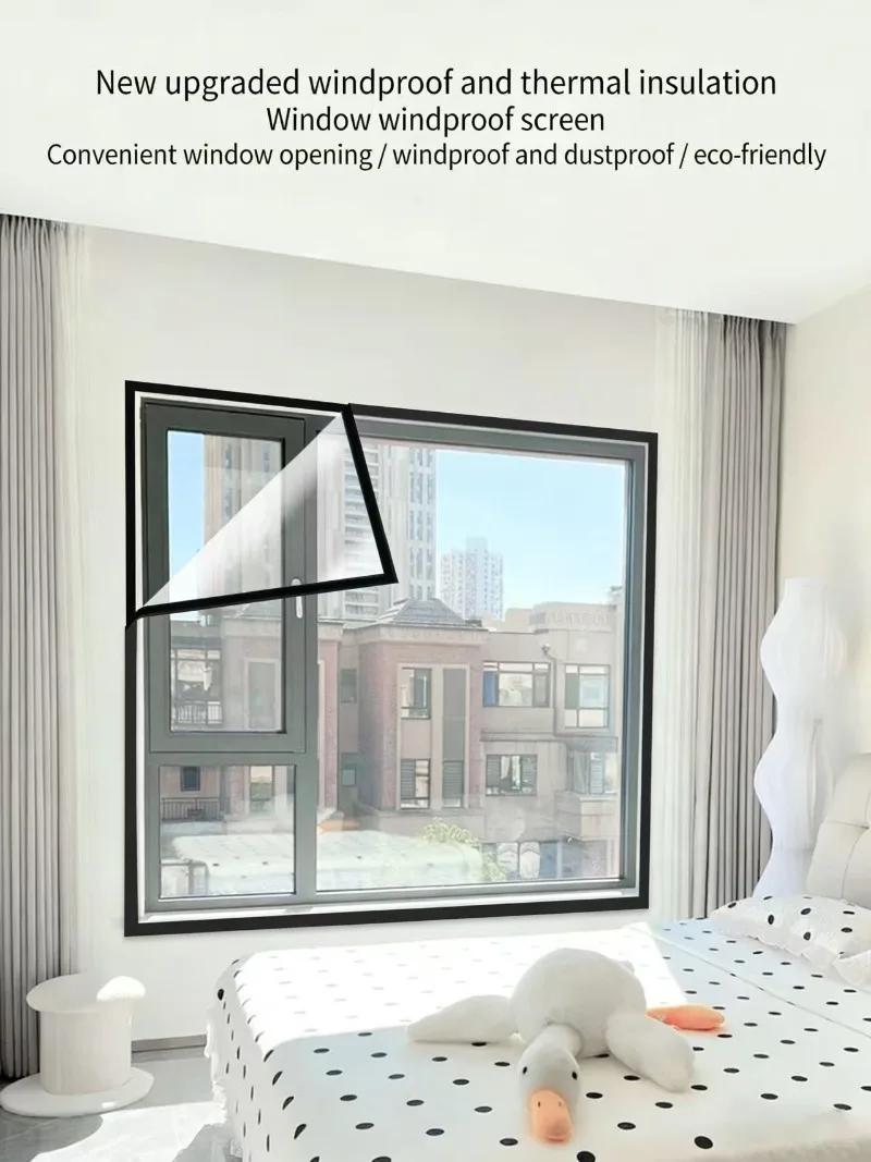 New winter window windproof and warm film sealed plastic cloth winter transparent windproof curtains cold and frost resistant