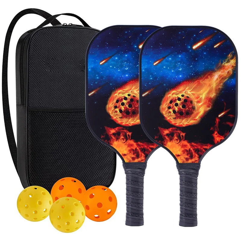 Pickleball Paddles USAPA Approved Set Rackets Honeycomb Core 4 Balls Portable Racquet Cover Carrying Bag Gift Kit Indoor Outdoor