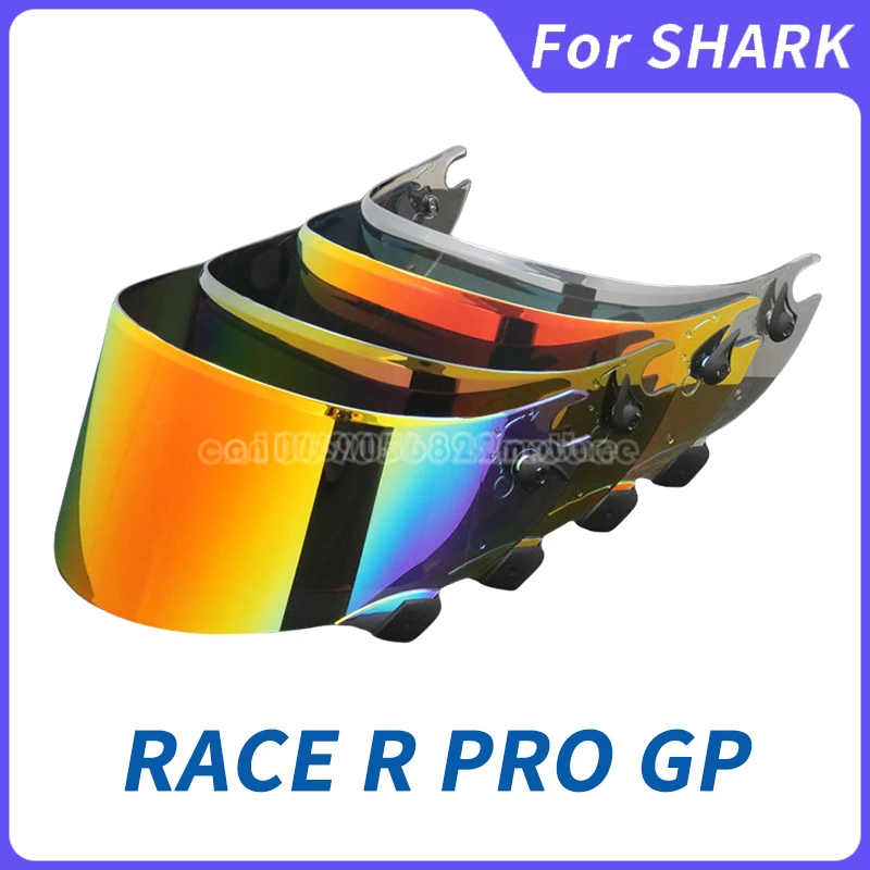 Daszek do kasku Race R Pro GP dla Shark Race-R Pro GP Daszek do kasku motocyklowego Gogle Poszycie Srebrny Czerwony Wymienne soczewki