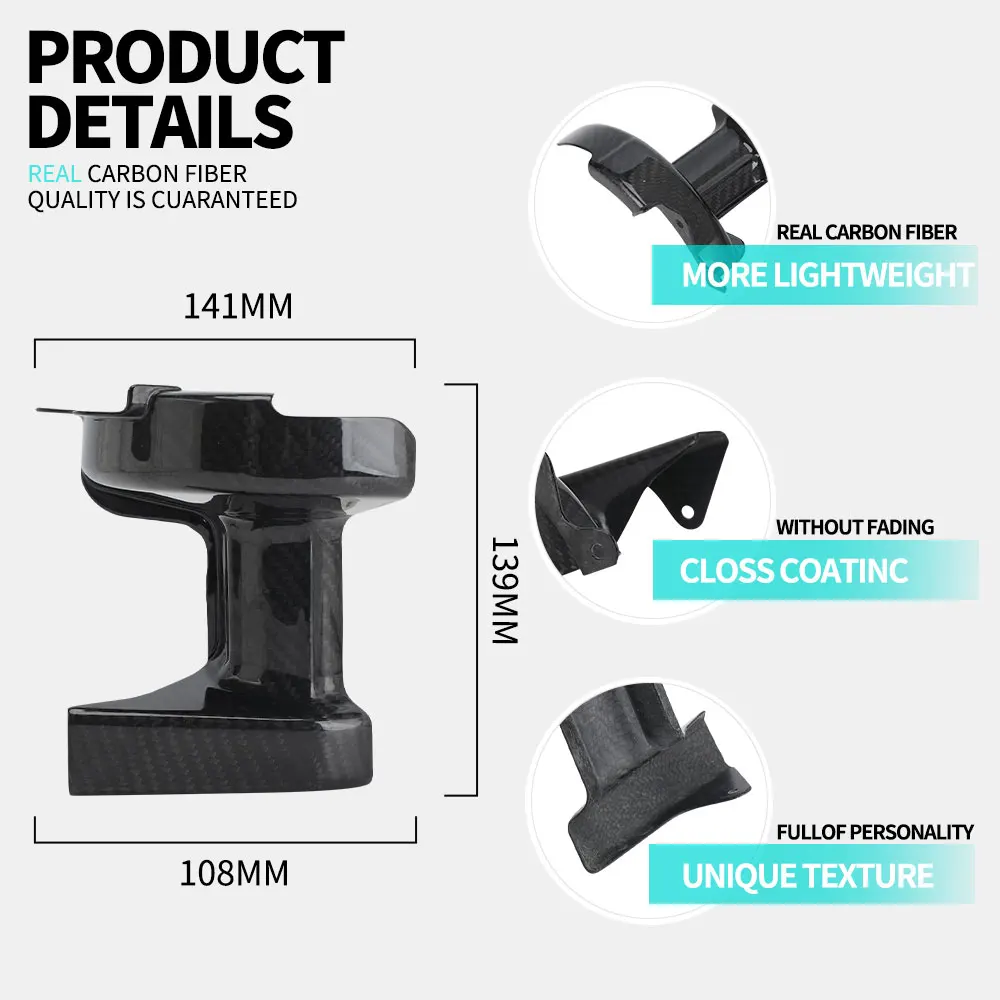 Funparts Carbon Fiber Motorcycle Middle Axle Protective Cover Guard For Sur-Ron Surron SURRON S/X Electric Dirt Bike Accessories