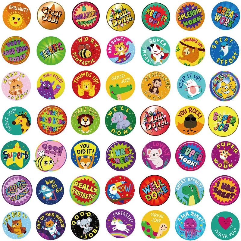 10/25/50pcs Kids Award Reward Stickers Graffiti for DIY Boys Girls Scrapbook Suitcase Water Bottle Phone Laptop Guitar Decal