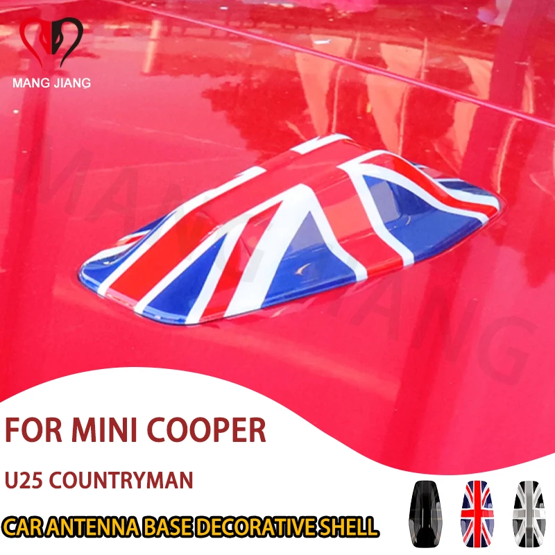

Union Jack Car Antenna Base Cover Case Stickers For Mini Cooper Countryman U25 2024 2025 Exterior Trim Decoration Accessories
