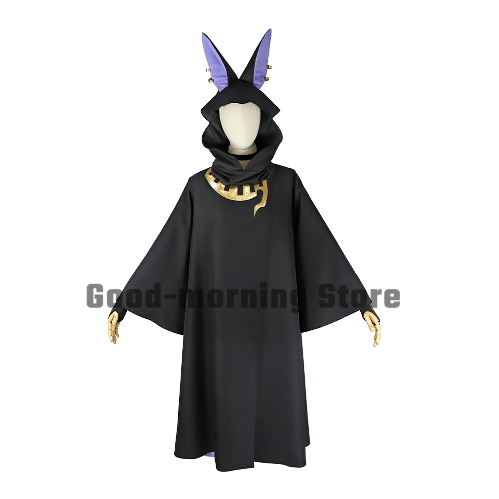 Game Cyno Cosplay Wig BlackCloak Gloves Hat Carnival Halloween Party Game Cyno Cosplay Suit Uniform Role Play