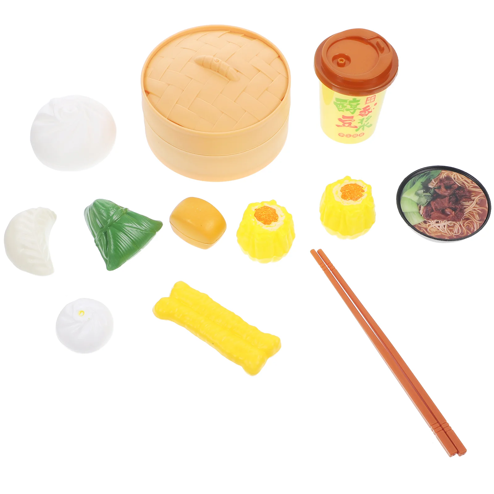 Food Steamer Bags Set Toy Pretend Play Kitchen Chinese Style Interactive Toys Colorful