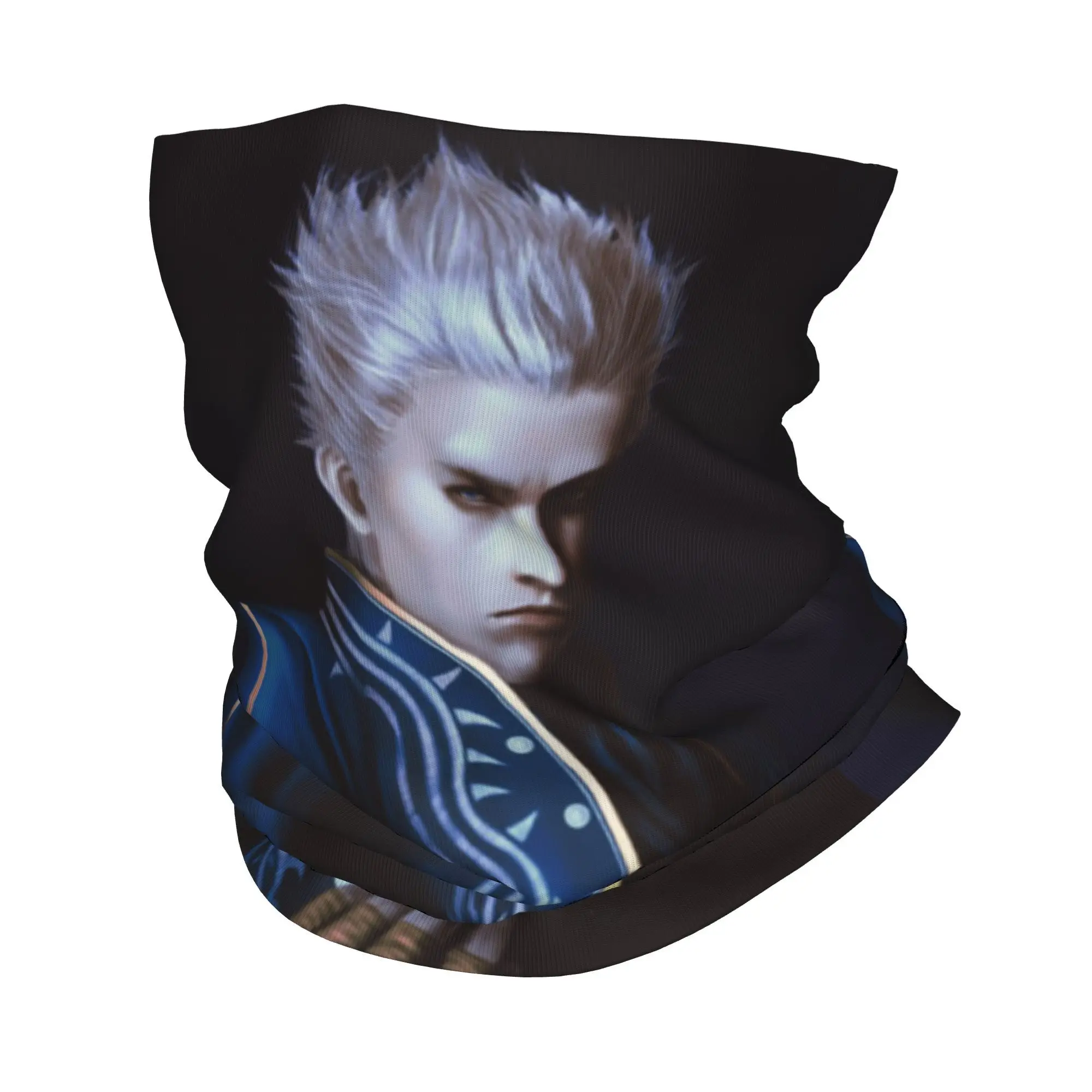 Vergil From the Devil May Cry Series Bandana cuello polaina impresa cara bufanda multiusos ciclismo bufanda ciclismo para hombres mujeres adultos