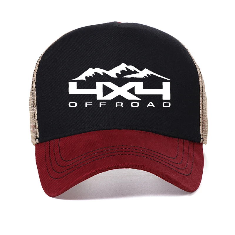 Creative outdoors 4x4 Off Road and Mountain Baseball cap Funny racing men hat summer Mesh Breathable Trucker hat gorras