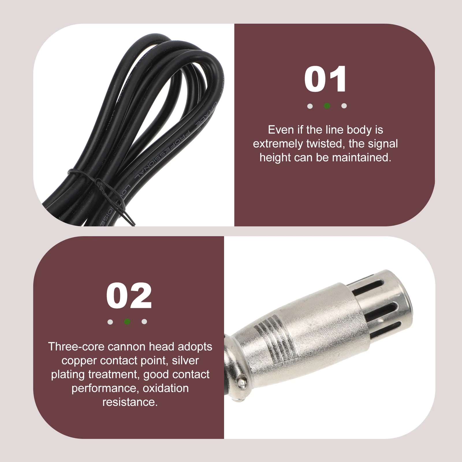 

Audio Cable Male To Female Microphone Convert Cable For Sound Console Durable Audio Player Wire High-Fidelity Shielding