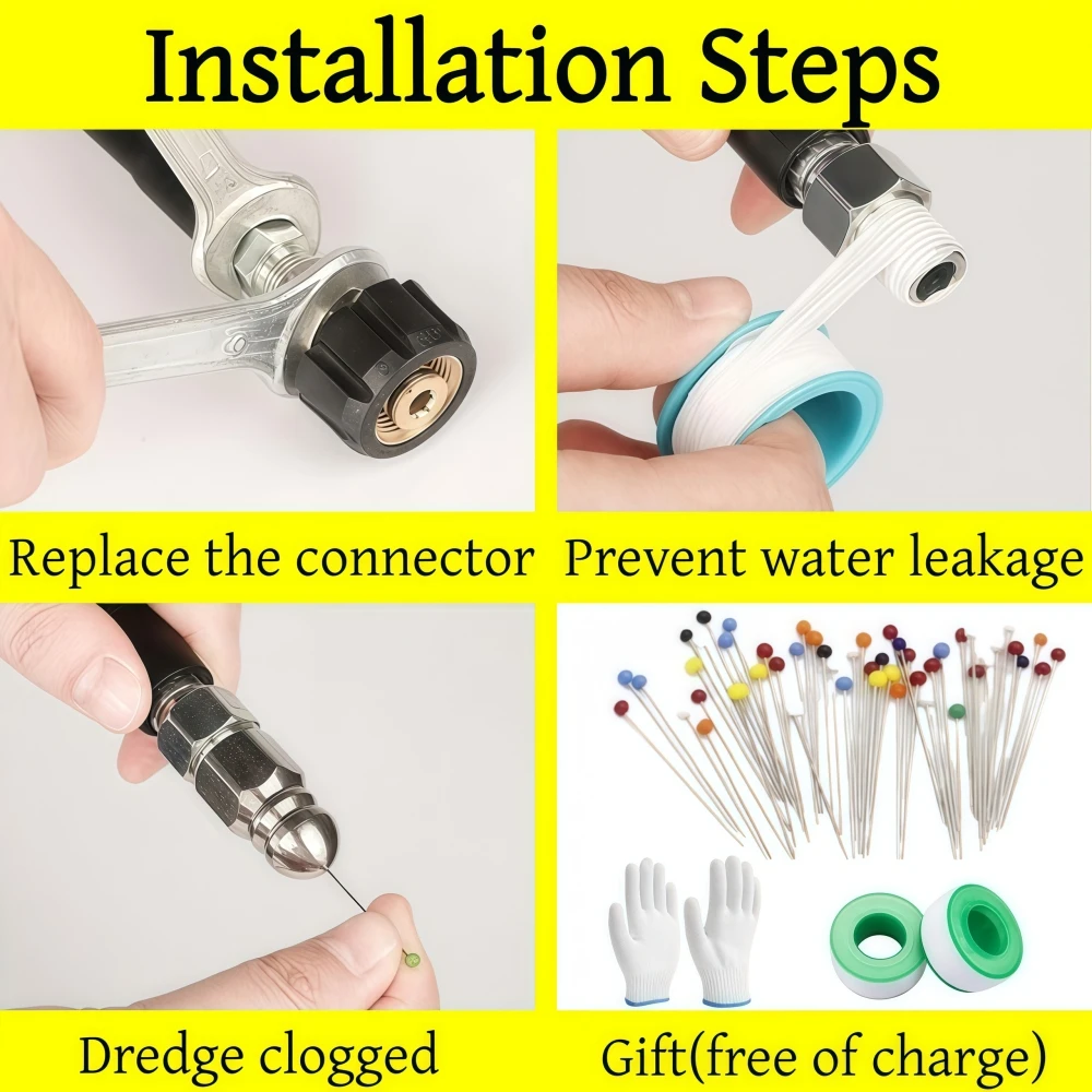 5 ~ 50m 5800PSI الصرف الصحي تصريف المياه تنظيف خرطوم أنابيب تنظيف فوهة ل Karcher K2K3K4K5K6K7 #4