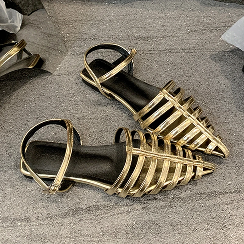 

Женские сандалии с острым носком, пикантная модная обувь, дизайнерская новая женщина, новинка 2025 года, брендовые повседневные шлепанцы, роскошное платье Sandalias De Mujer
