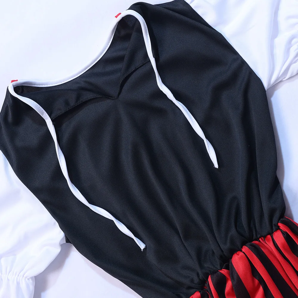 Disfraces de pirata para niña, traje de actuación de mascarada, incluye sombrero, fundas para botas, disfraces de capitán marinero pirata caribeño