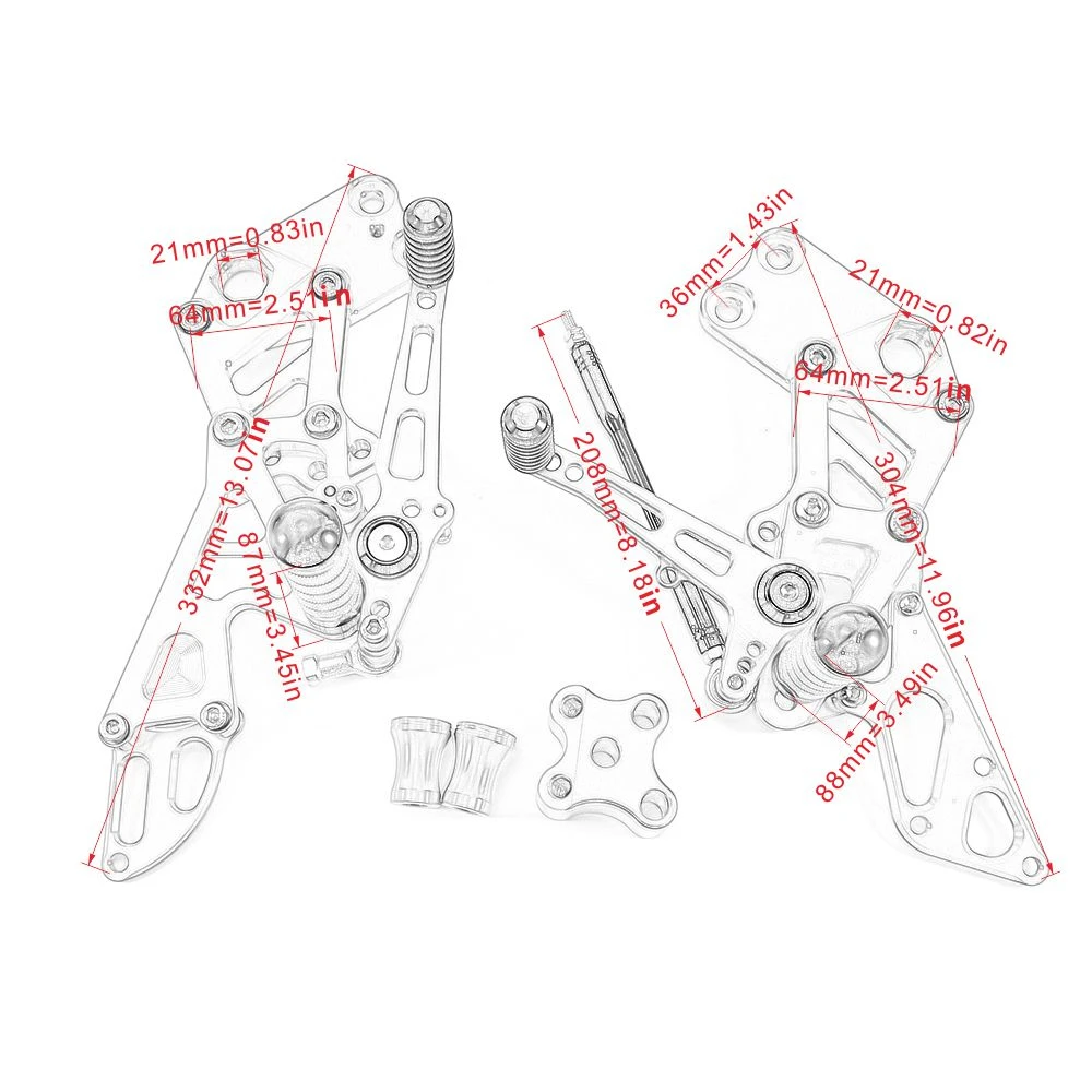Motorcycle Rearset Rear Set Footrest Footpeg For KTM RC390 RC200 RC125 RC 390 200 2014 -2020 2021