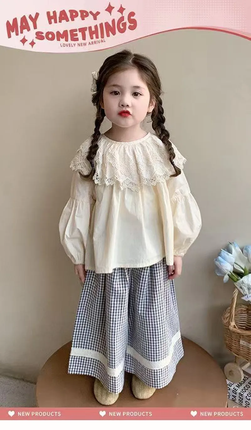

Girls' Autumn Clothing Forest Series Set 2026 New Style Children's Elegant Doll Shirt Pants Two Piece Set Kids Outfits