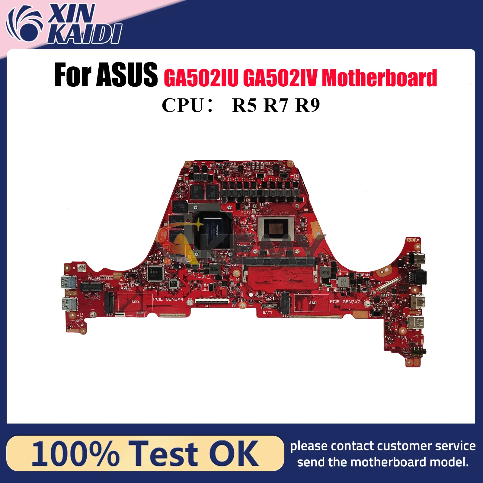

GA502IU Материнская плата для ноутбука ASUS ROG Zephyrus G15 GA502IU GA502I GA502IV Материнская плата для ноутбука с процессором R5 R7 R9 118% тест в порядке