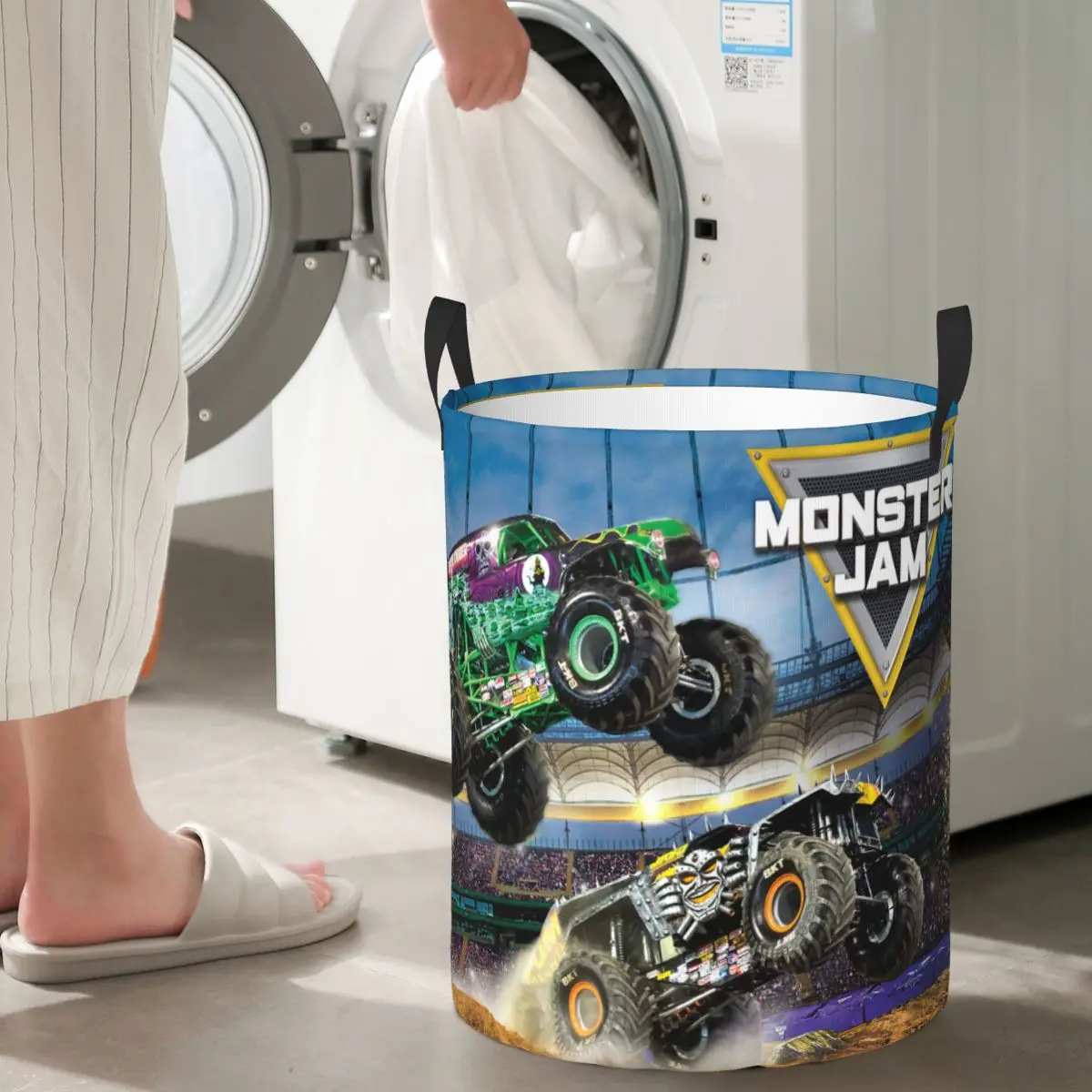 جامع الغسيل الكلاسيكي الوحش المربى نمط سلة الغسيل قابلة للطي منظم منزلي سلة غسيل الطفل منظم منزلي