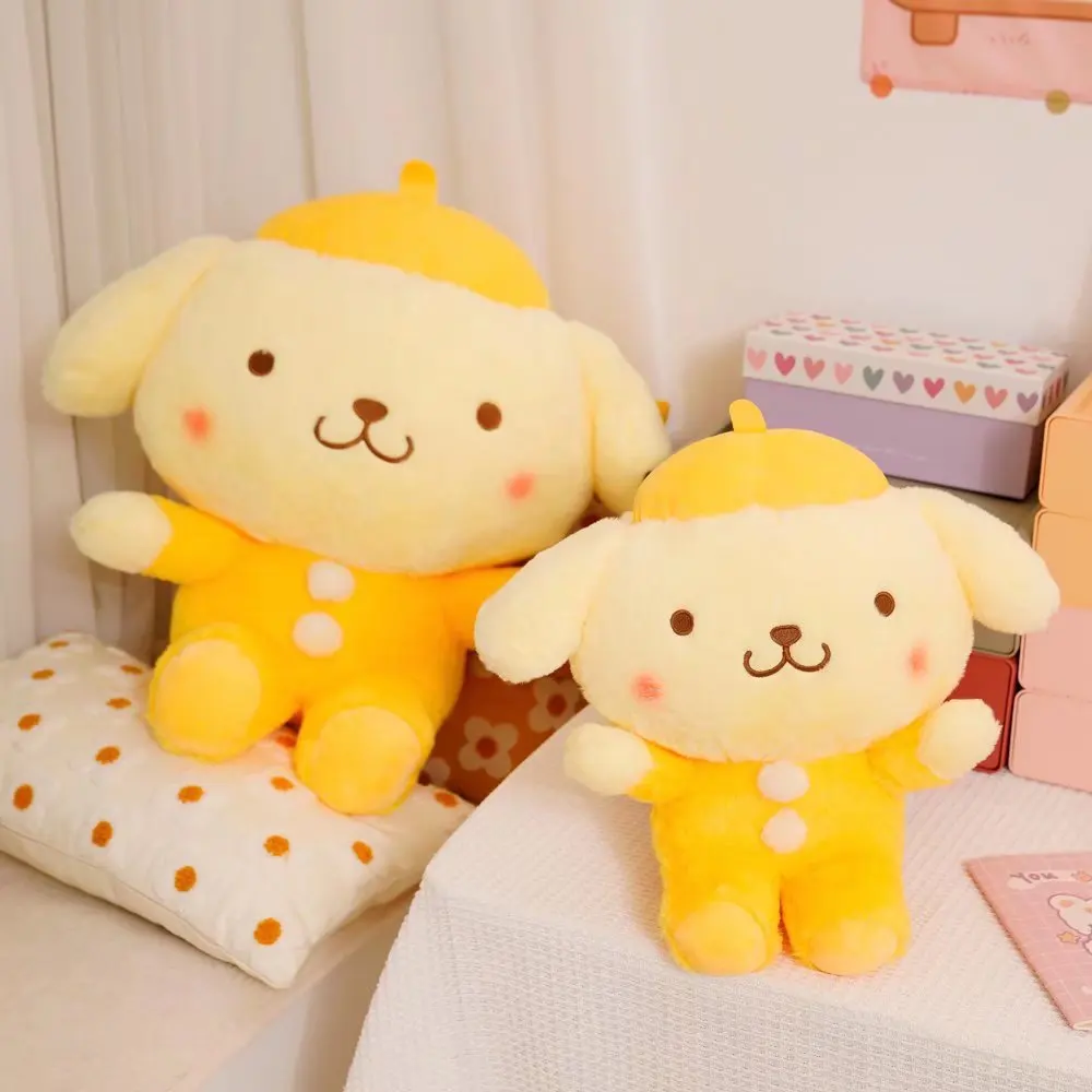 

TAKARA TOMY Pom Purin Plush Toy Cute Japanese style Anime Plushies Soft Throw Pillow Yellow Dog Doll Xmas Gifts For Child Girl