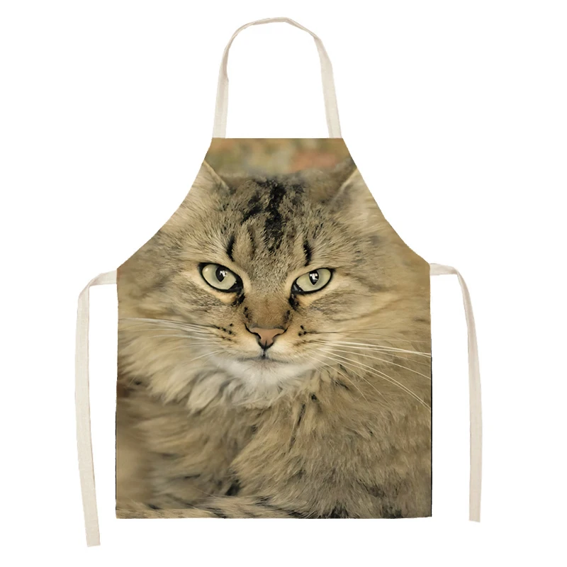 Women\'s kitchen apron Natural and Animal Styles Restaurant chef barber barman waterproof apron for menand child painting apron