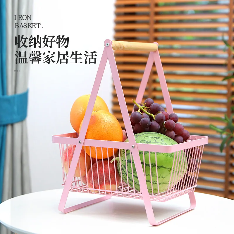 Removable Garden Tools Fruit Basket Kitchen Living Room Desktop Storage Rack Bread Basket Portable Fruit Bowl