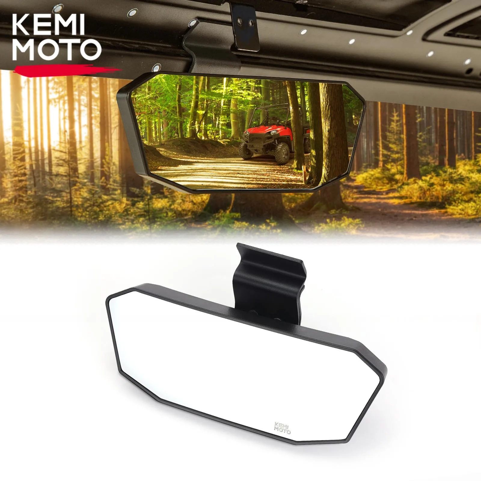 Convex Rearview Mirror for Can Am Defender HD 5 8 10 Max Compatible with Polaris Ranger XP 570/900/1000 Midsize Crew EV