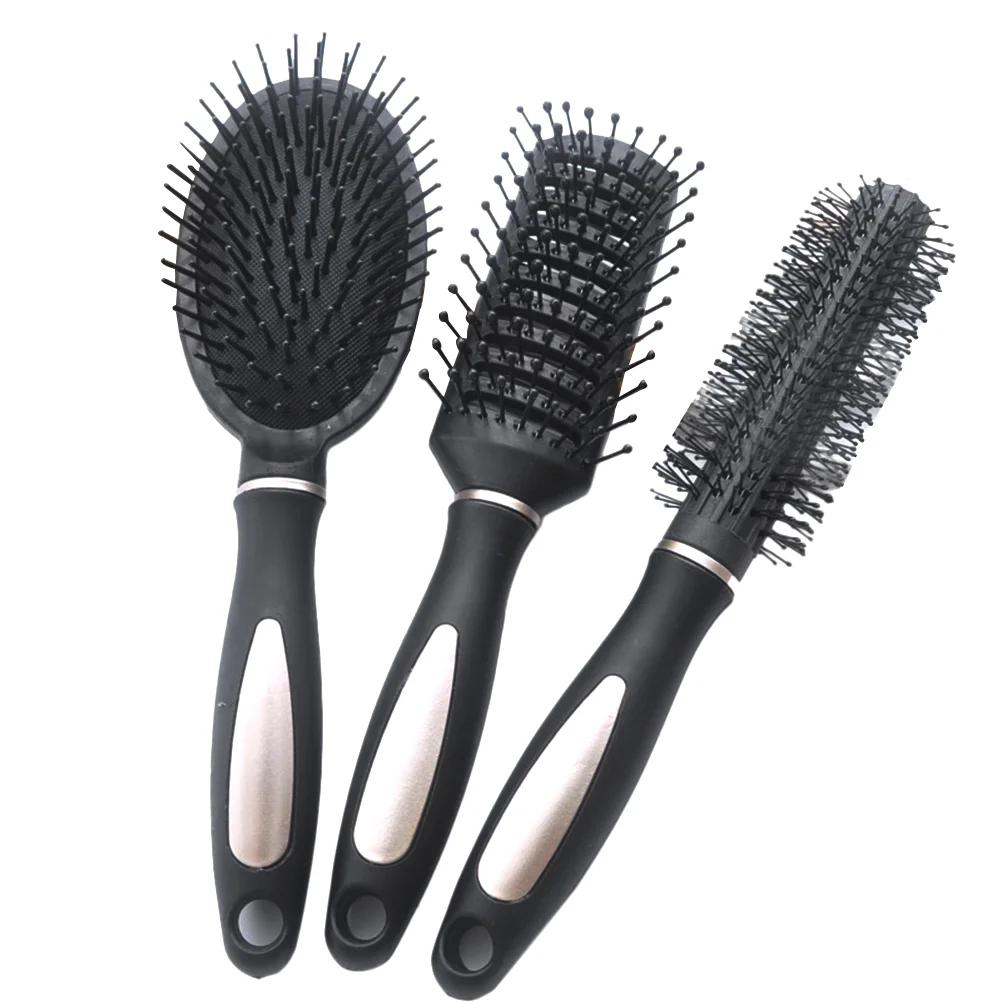 3 Pcs Detangling Comb Curly Hair Massage Inside Buckle Accessories Airbag Brush