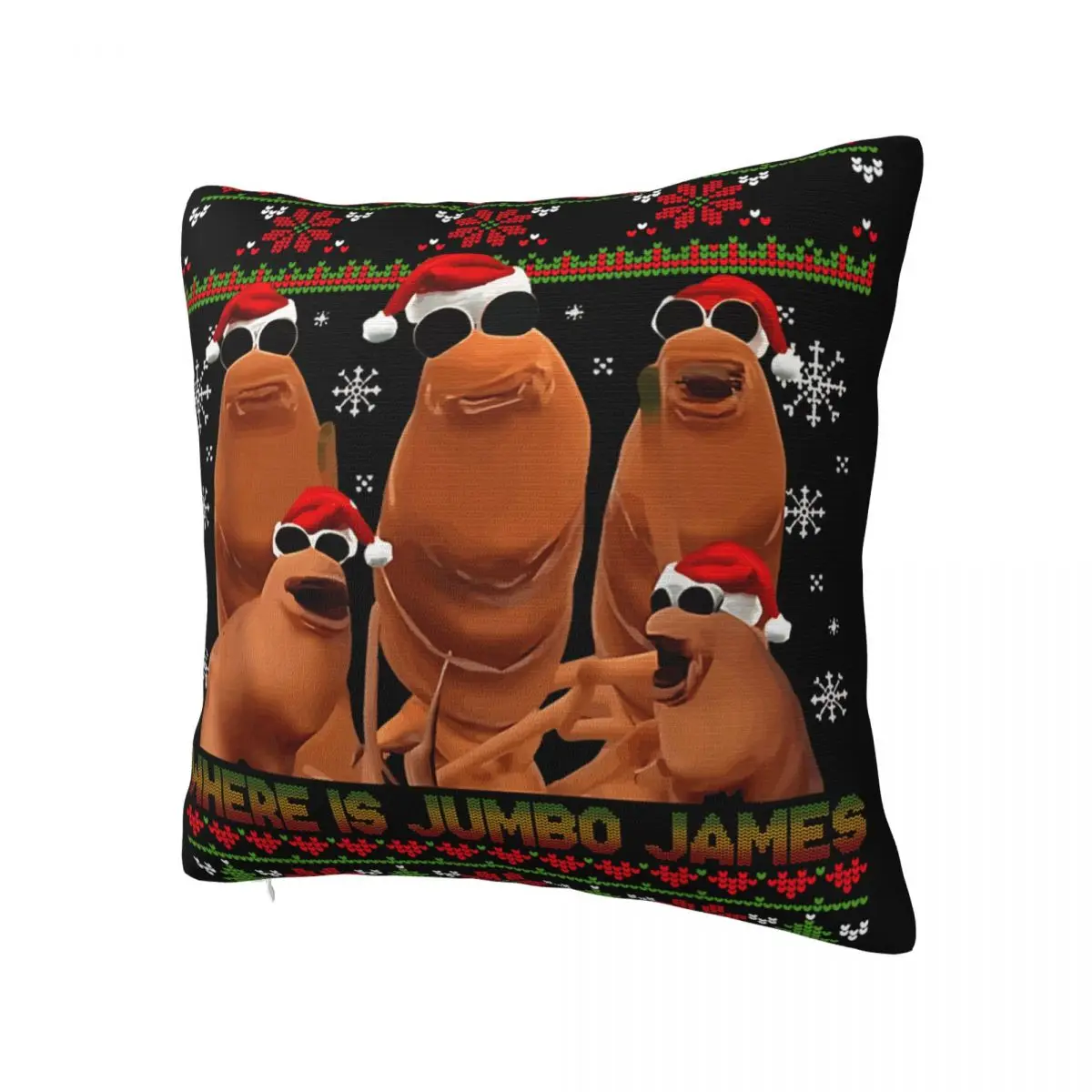 Funny Marcus The Worm Where Is Jumbo James Ugly Christmas Pillow Cover Custom Pillow Case Pillowcases For Sofa Home Decoration