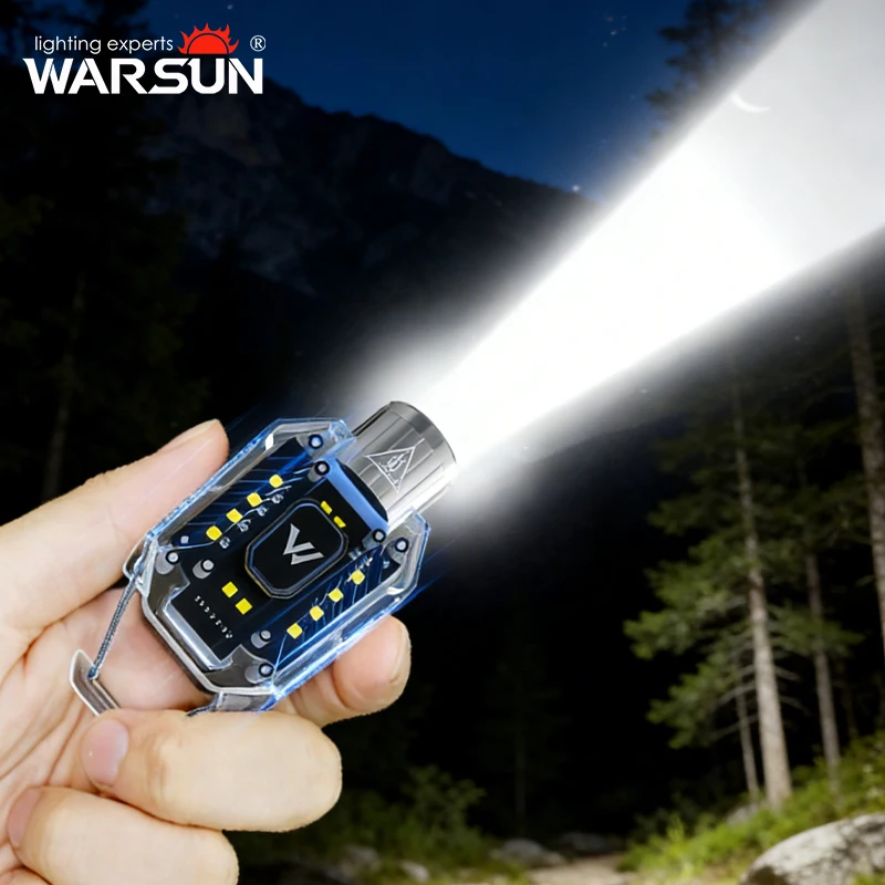 Warsun G3 Keychain Torch Type-C Rechargeable Battery 800Lm Portable Flashlight Outdoor лампа аккумуляторн