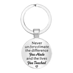 Popular Jewelry Glass Pendant Keychain New Teachers'Day Theme Total Key Chain Classic Minimalist Gift Gifts for Teachers
