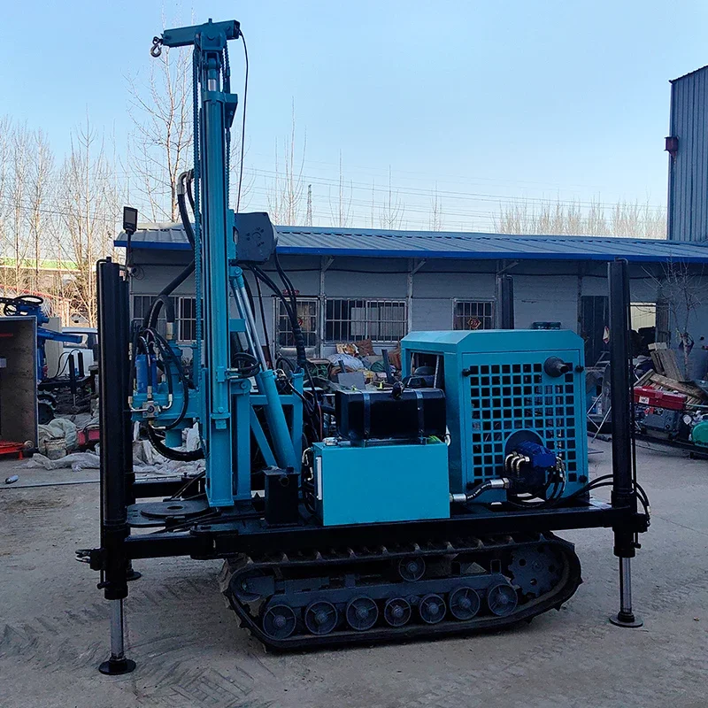 Portable Rotary Diesel Engine Drilling Rig 300m Max for Construction & Ore Water Well Gear Motor Core Components For Sale