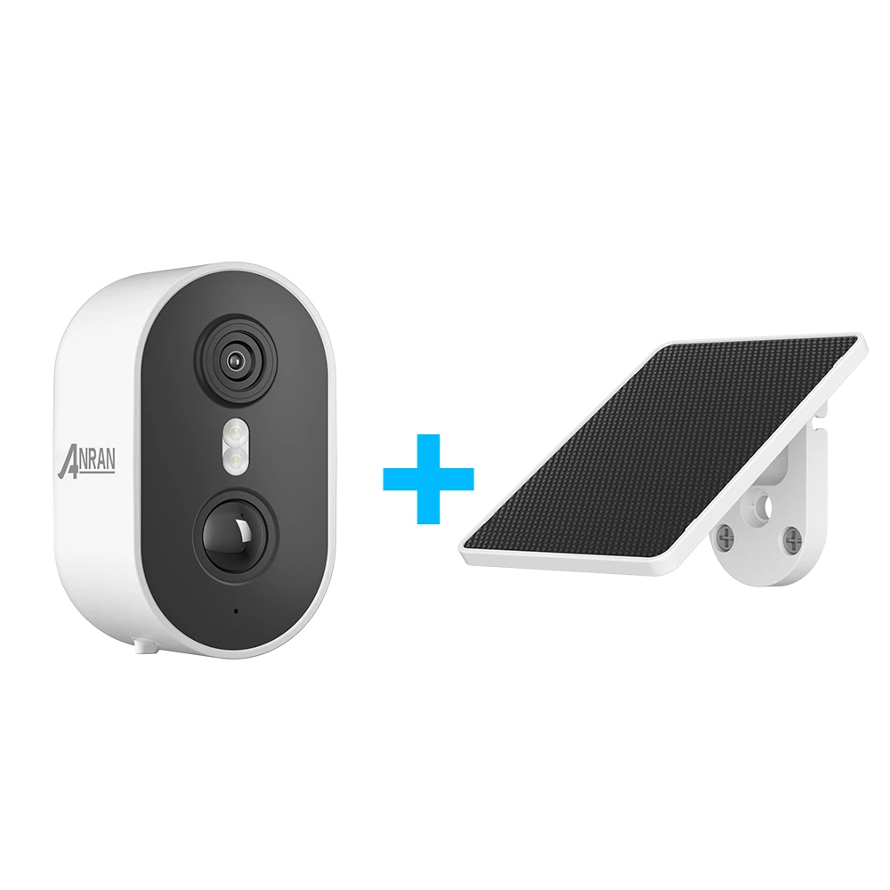 ANRAN 2K caméra de sécurité solaire extérieure détection humanoïde HD couleur Vision nocturne caméra