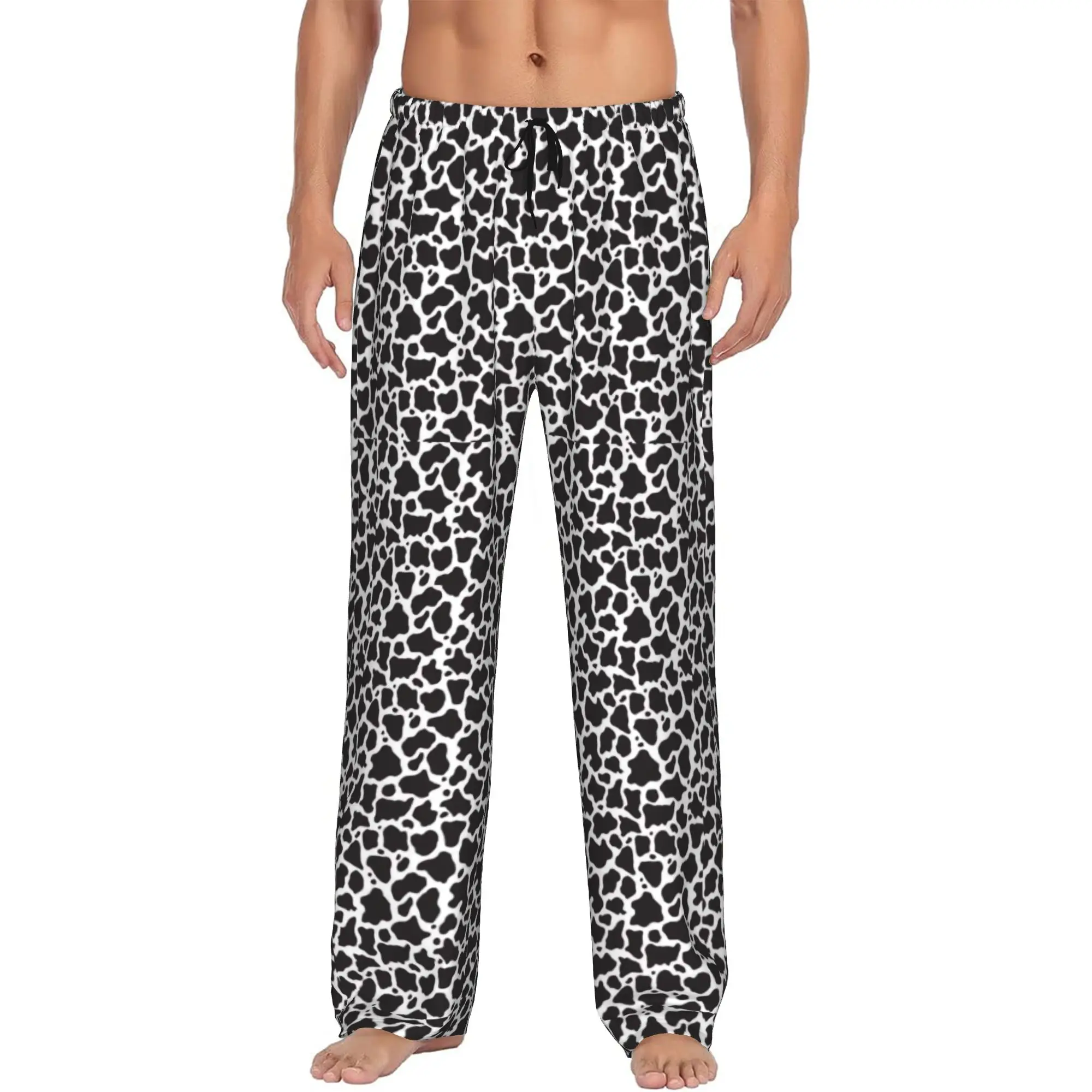 Custom Print Men's Leopard Print Colorful Pajama Pants  Sleepwear Sleep Lounge Bottoms with Pockets