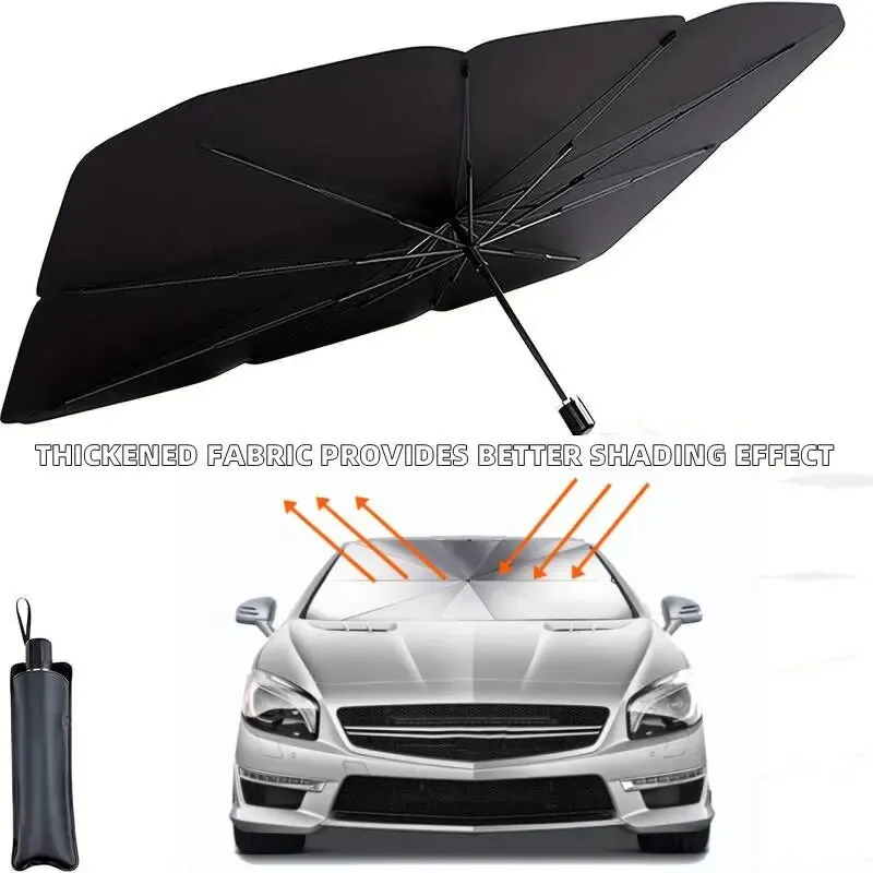 

Summer Car Sunshade Umbrella: Front Windshield Use, Sun Blocking, Cooling Supplies