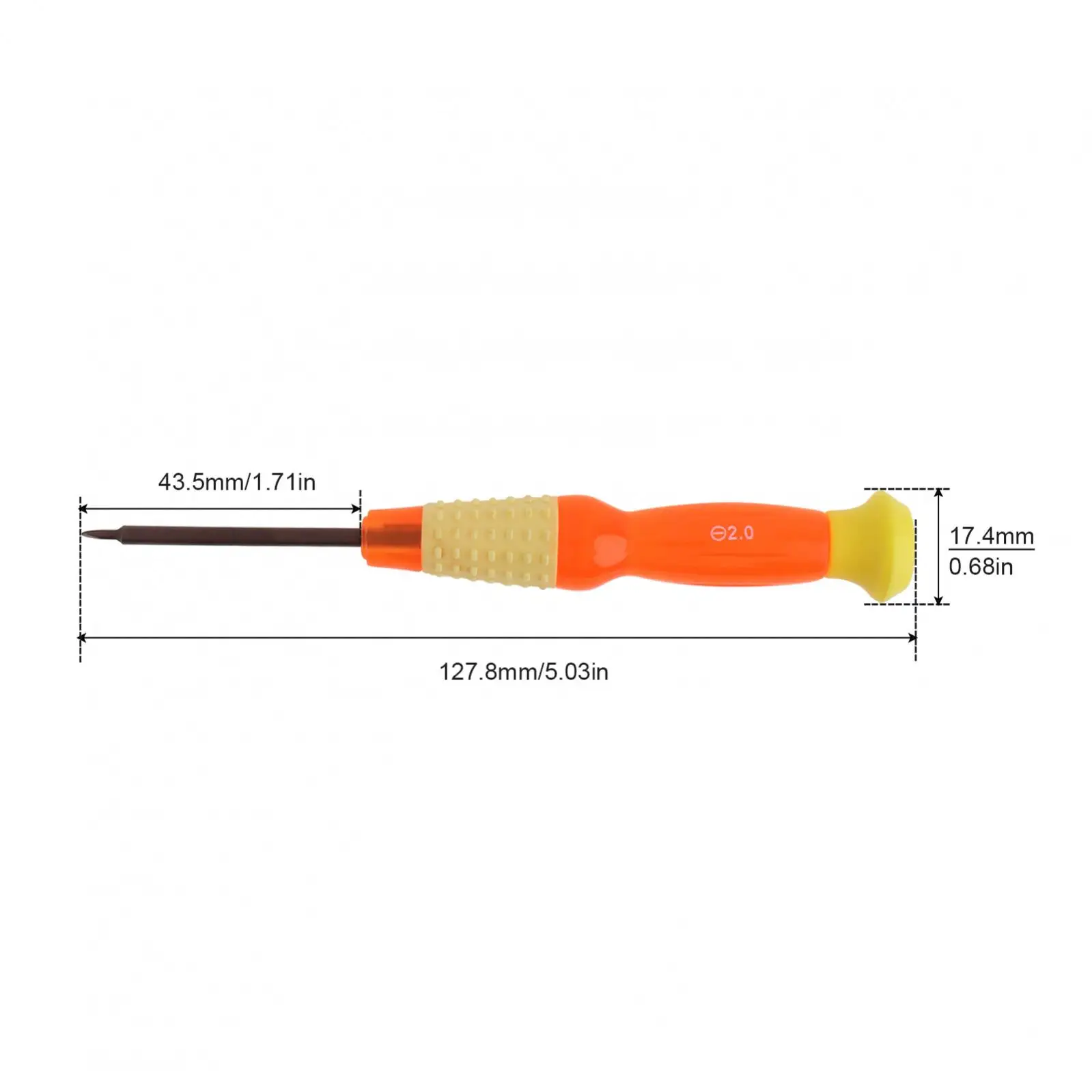 2.0mm Mini Insulated Screwdriver Magnetic Tip Mini Electrician Slotted Screwdriver Power Tool Accessories