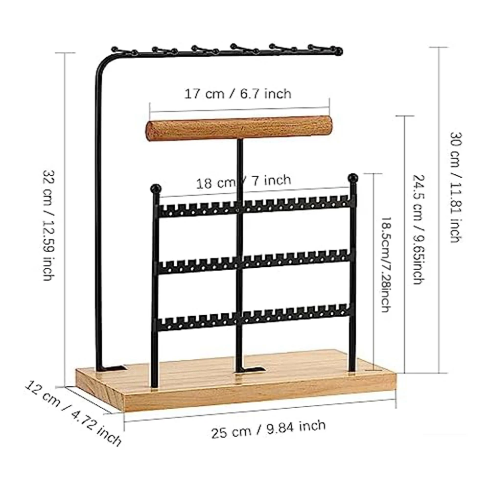 

Jewelry Organizer Stand, Metal Jewelry Display Stand,5 Tier Earring Organizer Holder for Earring,Storage Display Rack