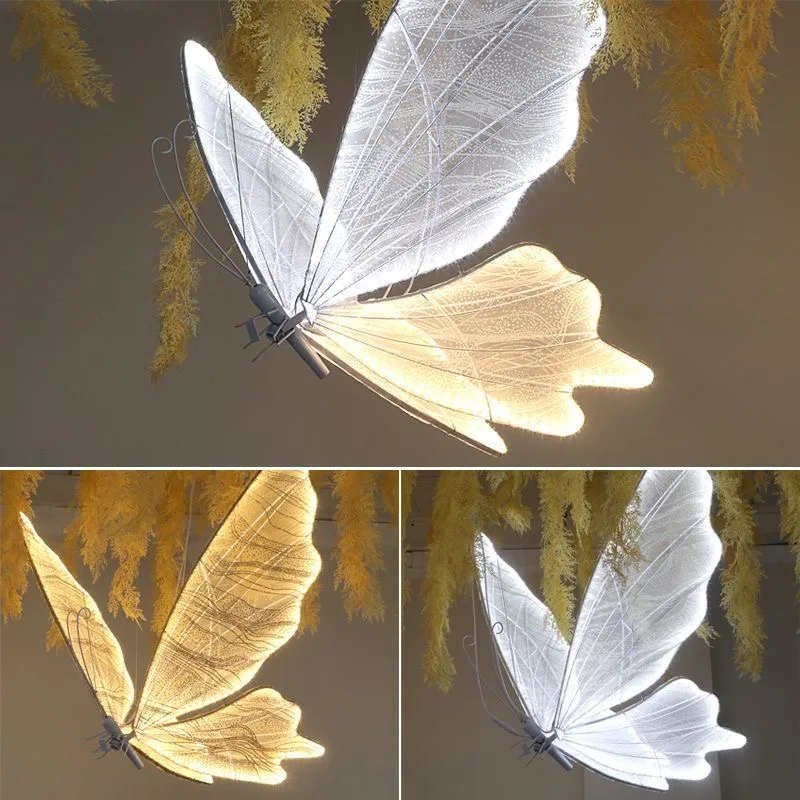 Imagem -03 - Luz do Assoalho da Borboleta com Base Laço do Teto Romântico Criativo Ligação da Estrada Fase da Festa Lâmpada da Atmosfera Decoração do Casamento 100cm