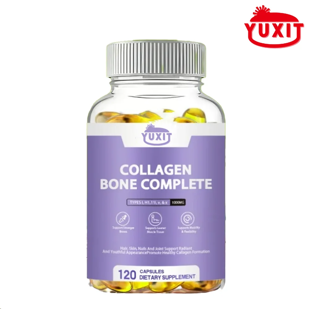 

YUXIT Hydrolyzed Collagen Bone Complete Advanced Bone Matrix Formula with Plant Calcium Magnesium Vitamin D3 for Men Women