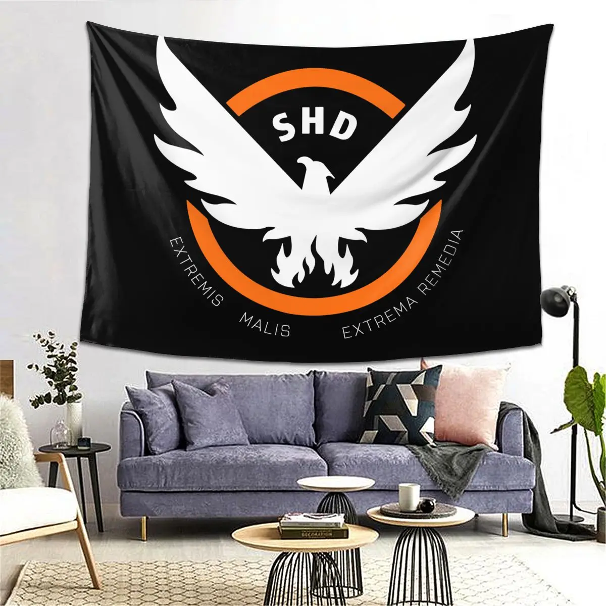 The Division 2 Shd Strategic Homeland Division Tapestry Decor Art Aesthetic Tapestries for Bedroom Home Wall Cloth Wall Hanging