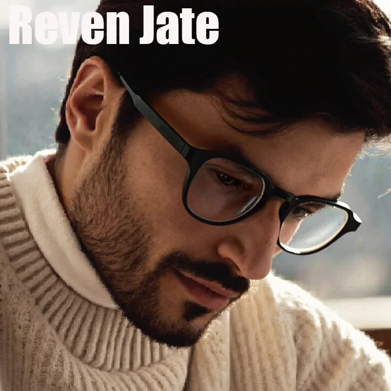 

Reven F22242 Round Acetate Full Rim Flexible High Quality Eyeglasses Frame for Men and Women Optical Eyewear Frame Spectacles