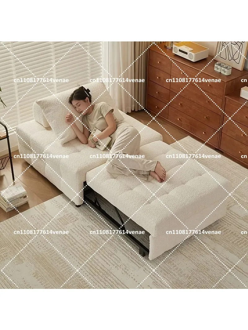 Folding Sofa Bed for Small Apartment, Dual-Purpose Pull-Out Sleeper, Living Room Space-Saving Two-in-One Seat