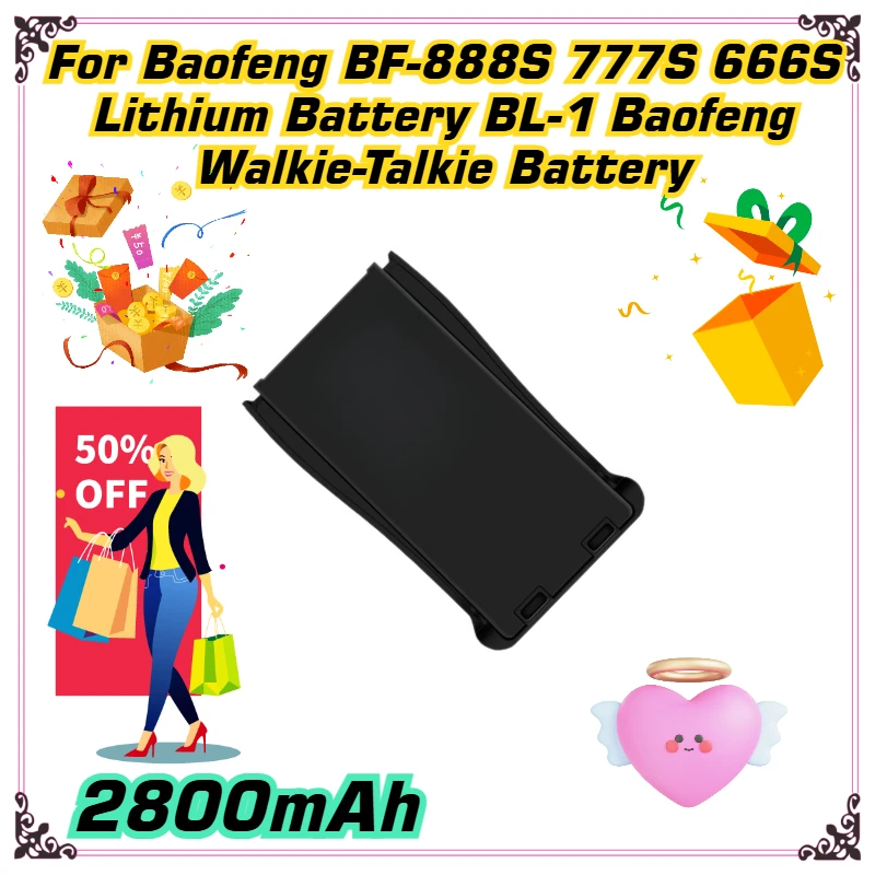 

2800mAh For Baofeng BF-888S 777S 666S Lithium Battery BL-1 Baofeng Walkie-Talkie Battery