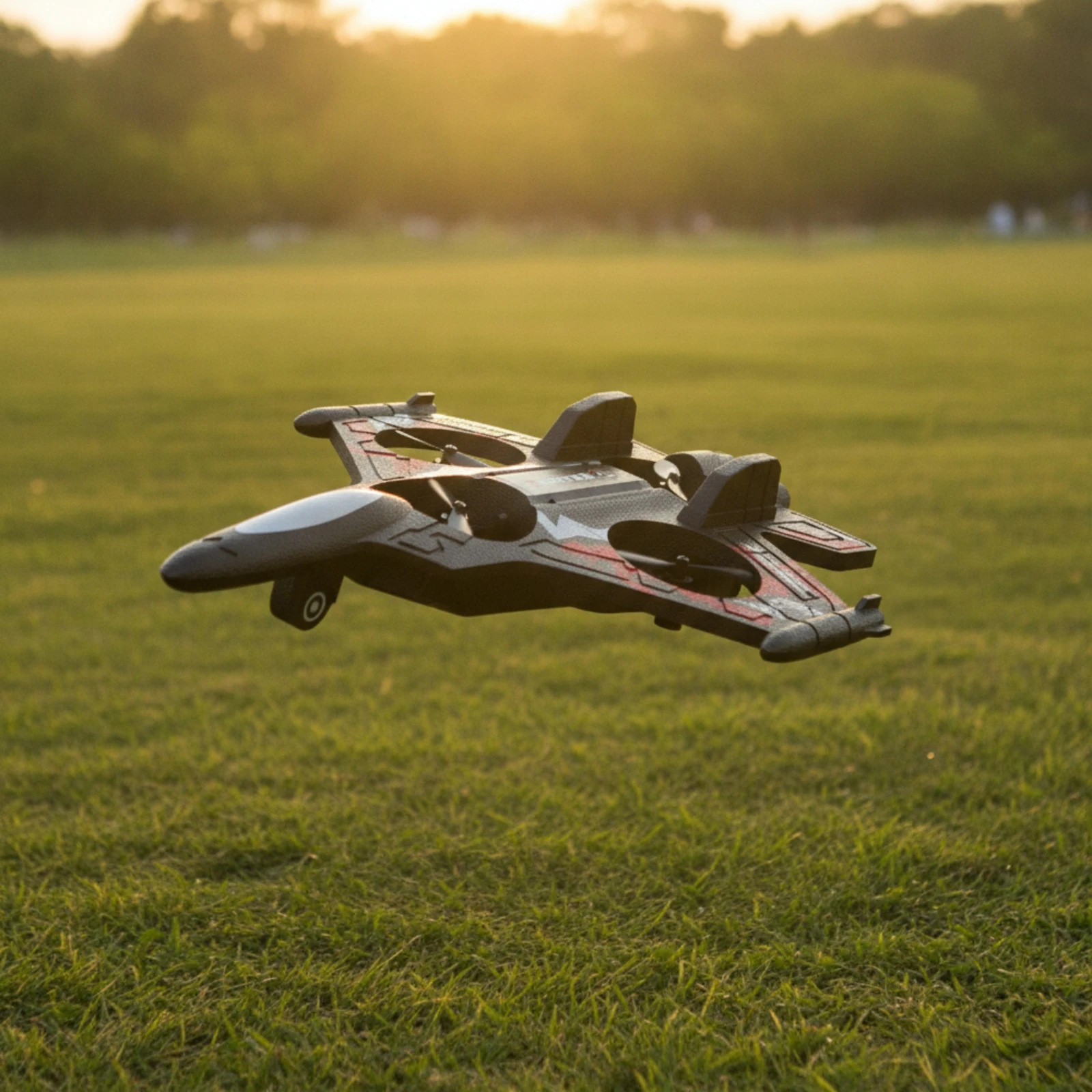 Fighter Plane Compact Rc Plane Foam Airplane Ready to Fly Airplane Toy Resilient for Beginners, Backyard