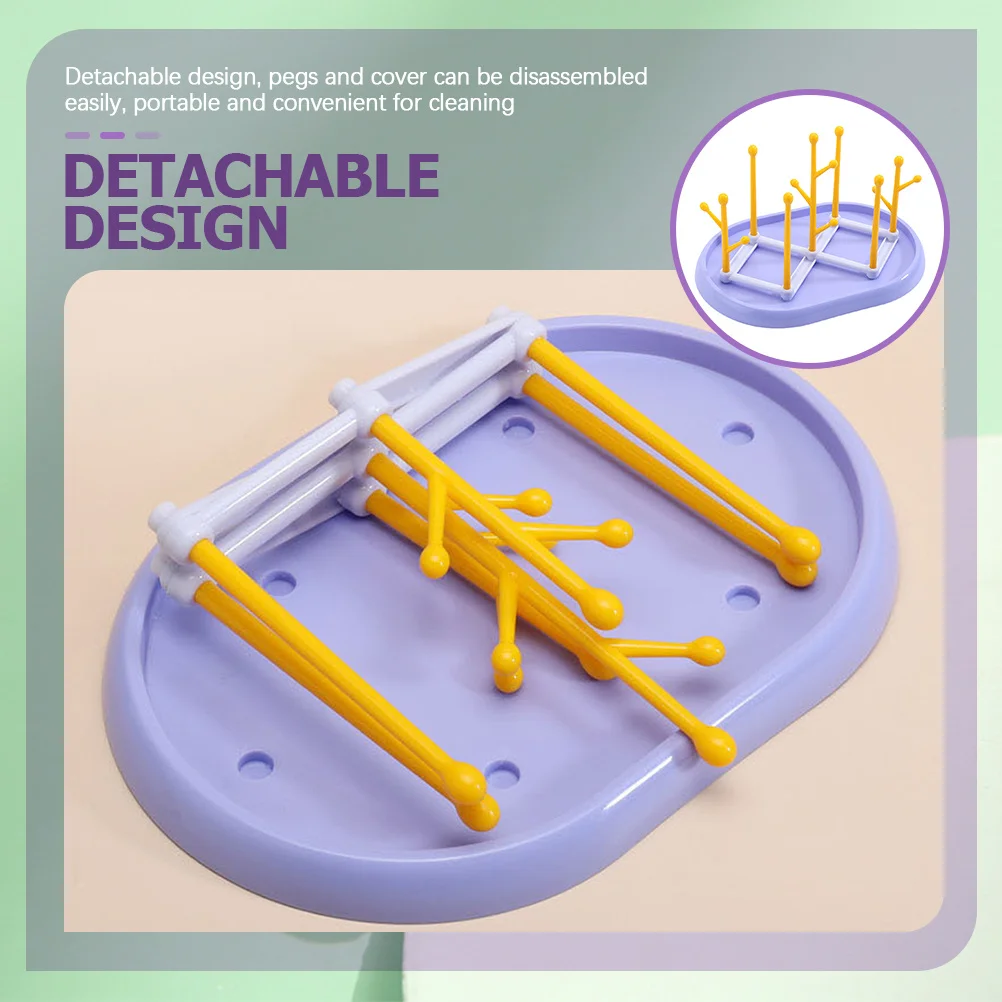 

Baby Bottle Rack Multi-Functional Detachable Draining Board Portable Drying Bracket for Milk Bottles Pacifiers Kitchen Bottle
