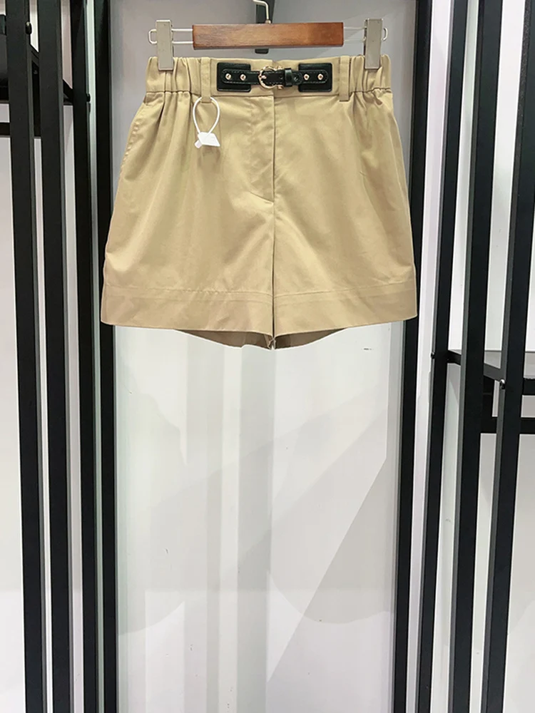 Fashionable Spring Summer Women's Slim Fit Denim Shorts Belt Design Casual Cotton Blend Comfortable And Stylish Hot Pants